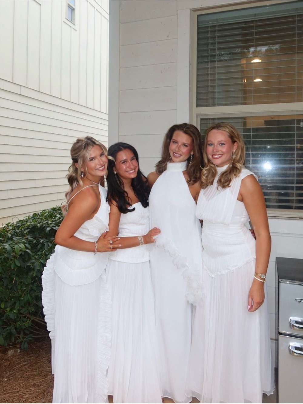 White Halter Ruffle-Trim Maxi Dress - Picture 5 of 5